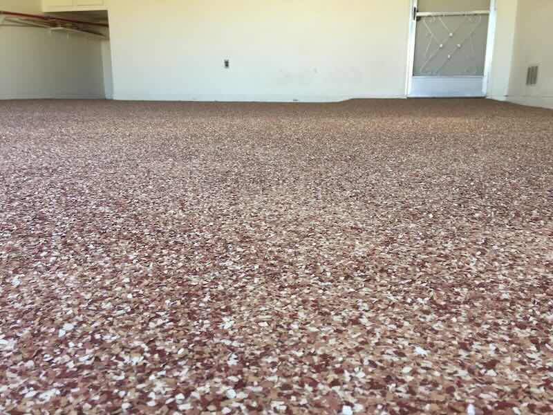 After: Broadcast flake epoxy floor finish